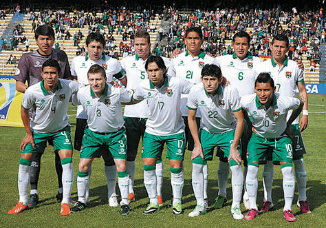Bolivia. La selección nacional que actuó como local frente a Ecuador. Fue su último partido en La Paz en 2013.