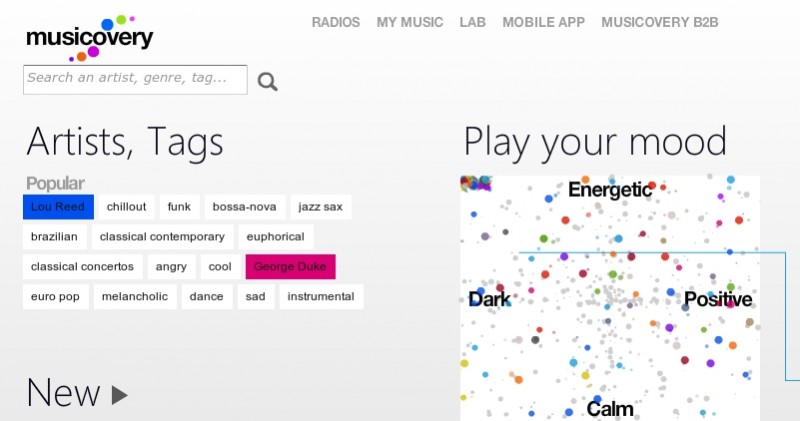 musicovery música en streaming gratis