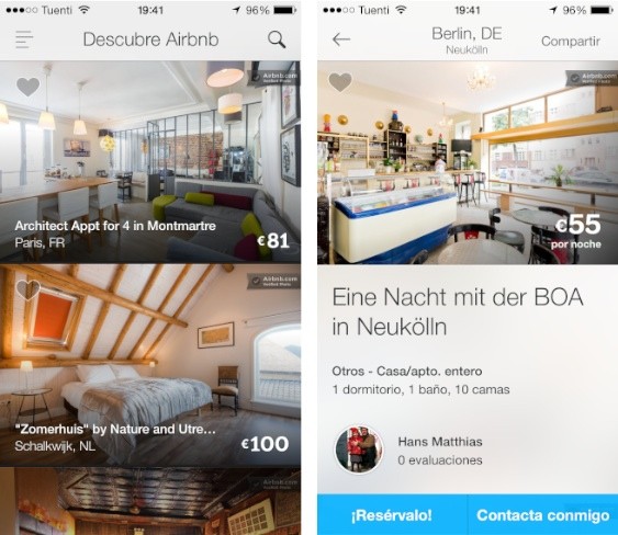 airbnb aplicación
