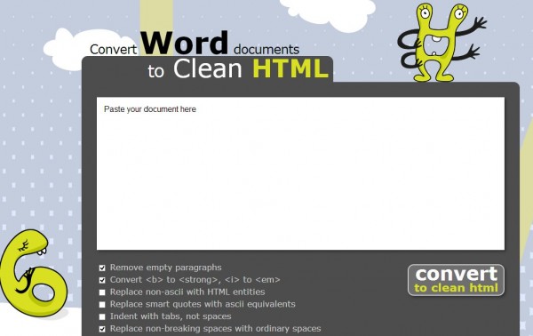 word2cleanhtml