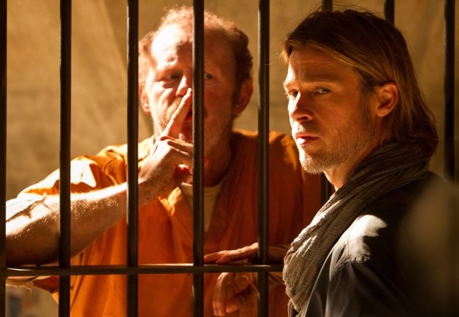 Brad Pitt en una escena de Guerra Mundial Z