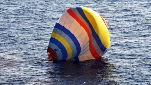 Globo que cayó en las islas Senkaku, disputadas por Japón y China