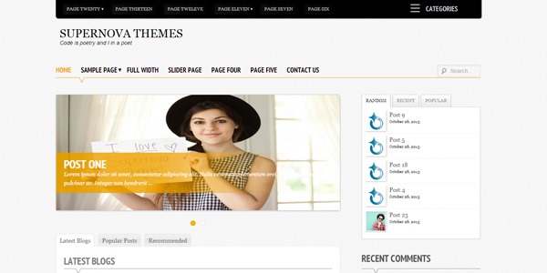 Supernova tema de WordPress