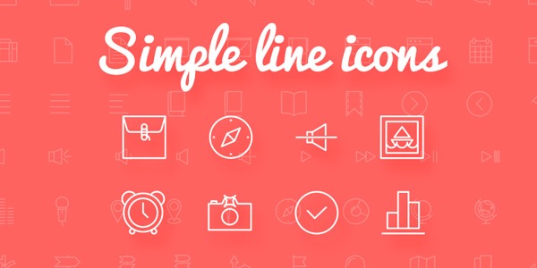 Simple line icons