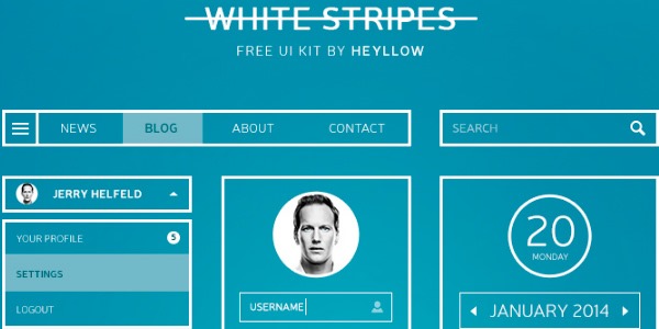 White stripes UI