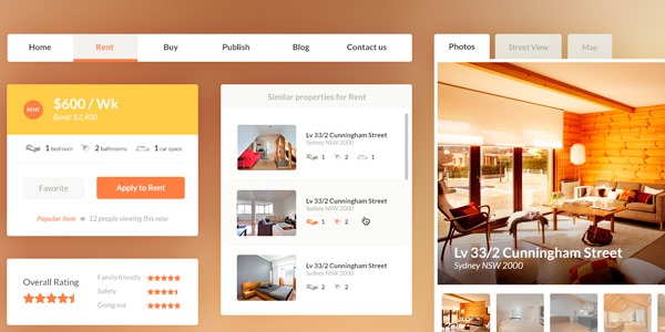 Real estate booking UI