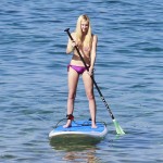 Ava Sambora seen paddle boarding with her friends in Hawaii