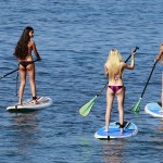 Ava Sambora seen paddle boarding with her friends in Hawaii