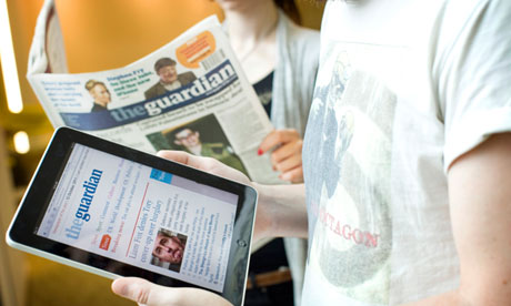 The Guardian website on the iPad