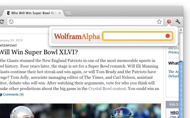 Wolfram Alpha - Extensiones para Google Chrome