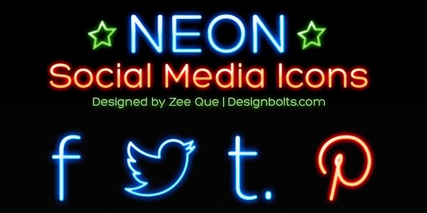 Iconos Sociales neonizados
