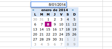 fechas calendario drive