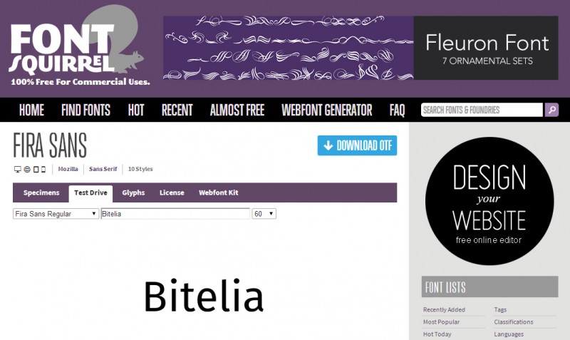 tipografías premium gratis font squirrel