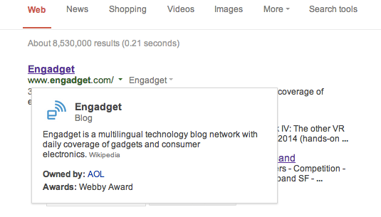 Google amplía la información de los resultados de búsqueda con un información adicional de un vistazo