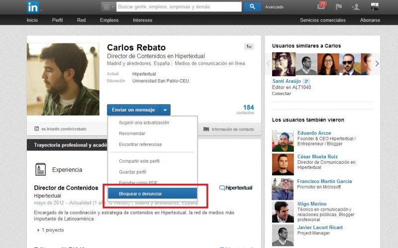 Bloquear contactos en Linkedin - ¿Cómo eliminar y bloquear contactos de LinkedIn?