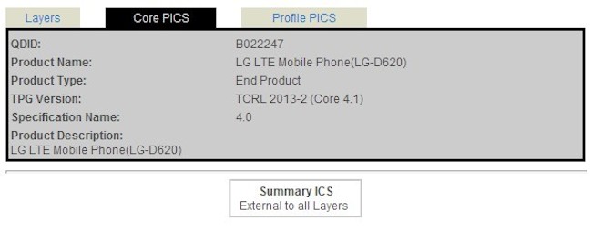 LG G2 Mini Bluetooth SIG
