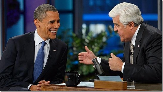 Leno fue el primero en llevar a Obama a la televisión tras ganar las elecciones
