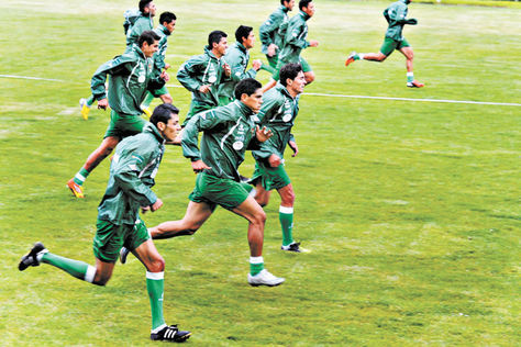 Selección. Una práctica de Bolivia en la previa a un partido oficial.