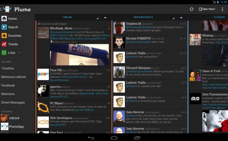 mejores clientes de twitter para android plume