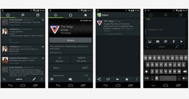 mejores clientes de twitter para android robird