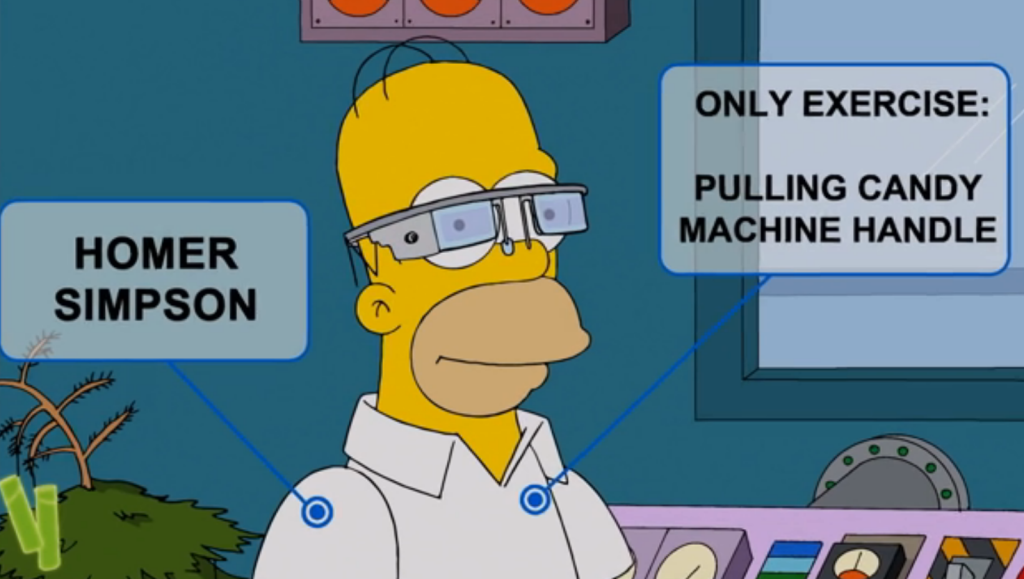 simpsons Oogle Goggles 1024x579 Los Simpsons estrenan Google Glass en su último episodio