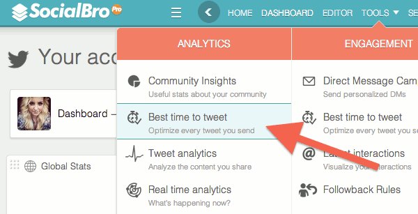 Socialbro best time to tweet