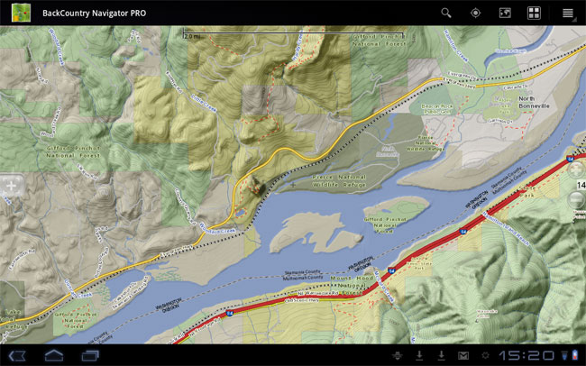 BackCountry Navigator, captura de pantalla