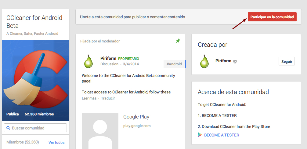 ccleaner para android comunidad