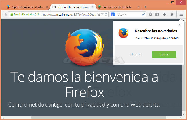 Firefox 29 con Australis