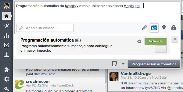 hootsuite programar mensajes