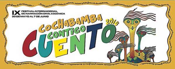 Afiche del festival “Cochabamba...cuento contigo”. hecho a mano