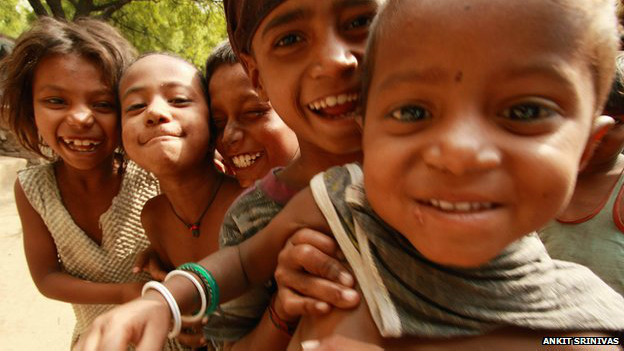 Niños en India