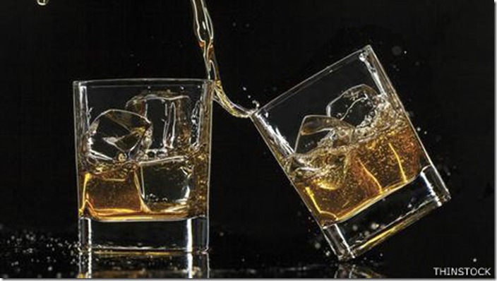 El whisky contiene altos niveles de congéneres, que pueden producir peores