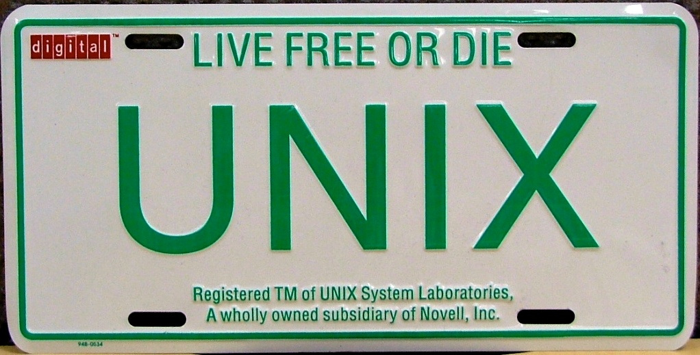 UNIX-Licence-Plate