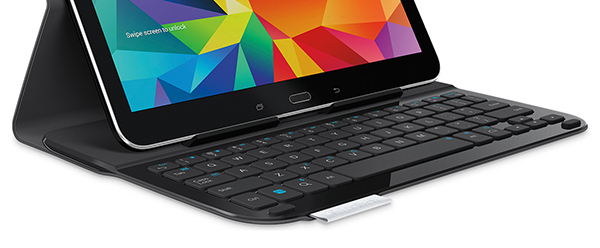 El Galaxy Tab 4 10.1 también tiene su Ultrathin Keyboard Folio de Logitech