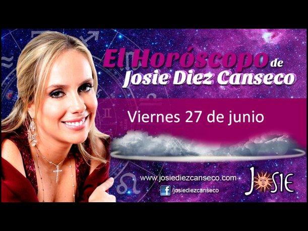 Josie Diez Canseco: Horóscopo del viernes 27 de junio (VIDEO) Josie Diez Canseco: Horóscopo del viernes 27 de junio (VIDEO)