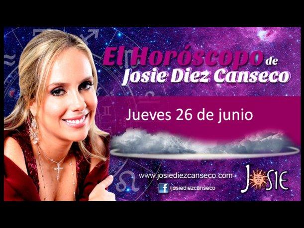 Josie Diez Canseco: Horóscopo del jueves 26 de junio (VIDEO) Josie Diez Canseco: Horóscopo del jueves 26 de junio (VIDEO)
