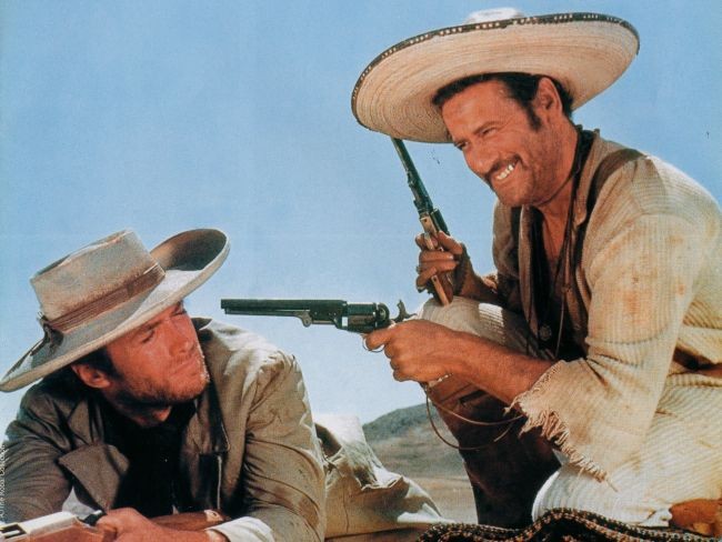 Eli Wallach y Clint Eastwood en El Bueno el Feo y el Malo