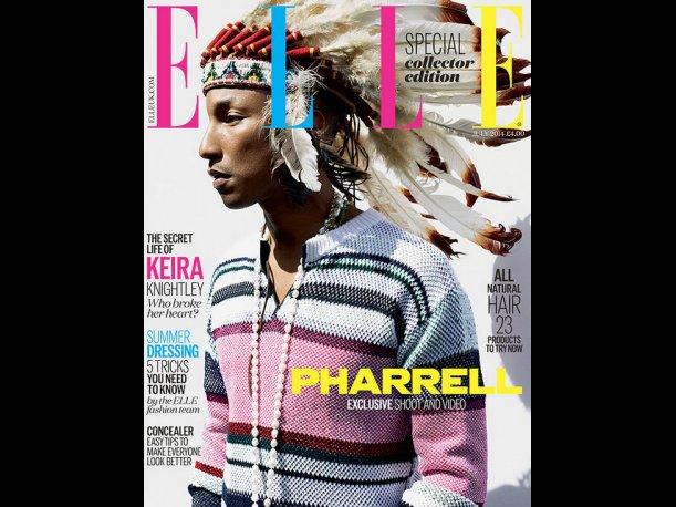 Pharrell Williams genera polémica por portada de revista ELLE