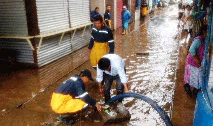 La lluvia fue de dos horas.
