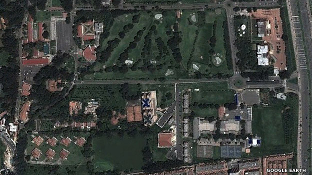 Vista aérea del Centro de Estudios Superiores de la Policía de Colombia (CESPO), donde tiene su residencia el expresidente Uribe.