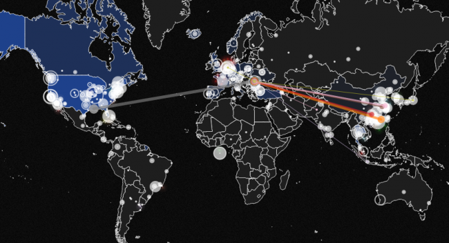 mapa ataques ddos