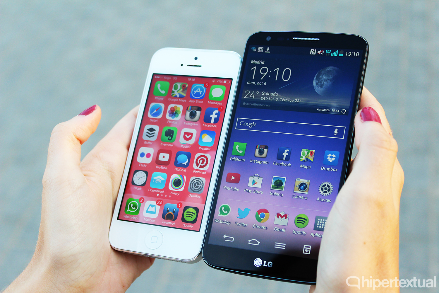 iPhone 5 vs LG G2