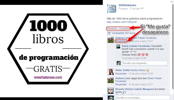 eliminar me gusta facebook