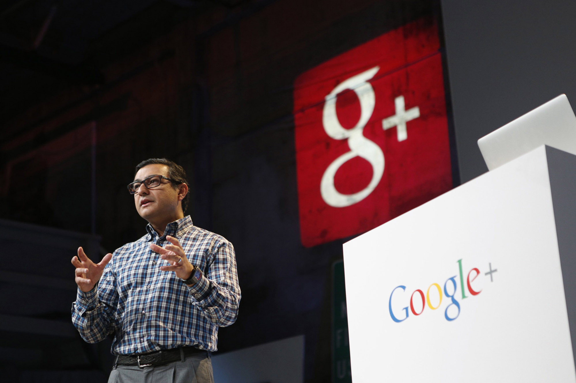 Senior VP of Engineering at Google Gundotra speaks at a Google event in San Francisco