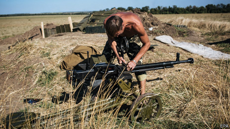 Soldado ucraniano en Lugansk