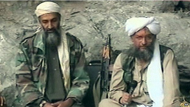 Ayman al Zawahari y Bin Laden