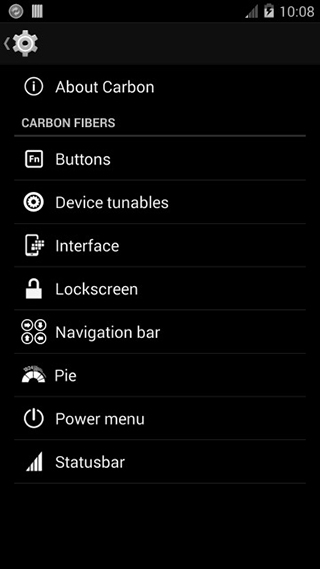 CarbonROM Settings