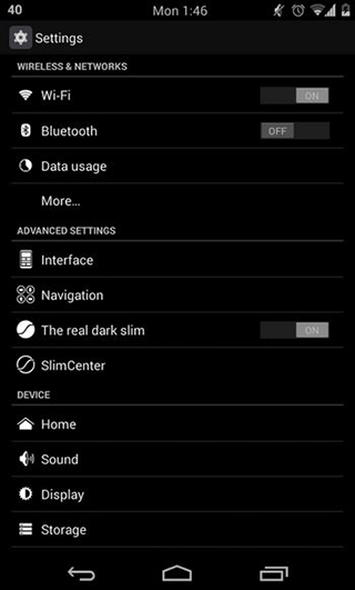 Slimkat Settings