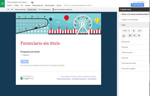 Formulario Google Forms